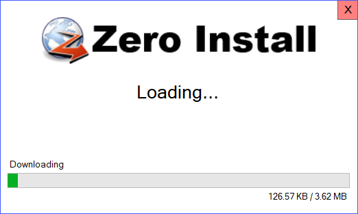 zero install downloading image