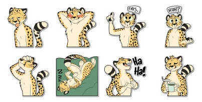  Cheetah telegram furry stickers