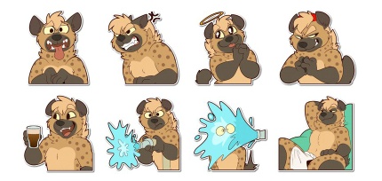 Spotted Hyena telegram furry stickers