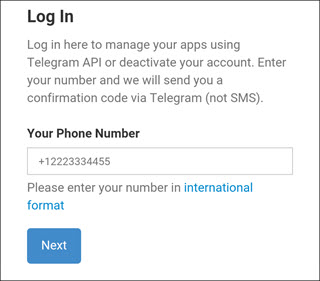 Delete Telegram  account Using Deactivation Page