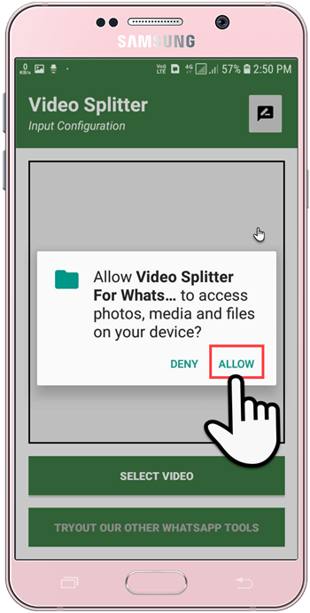 Use Video Splitter app Step-2