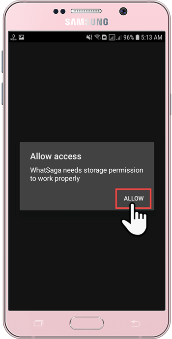 use Whatsaga App step 2