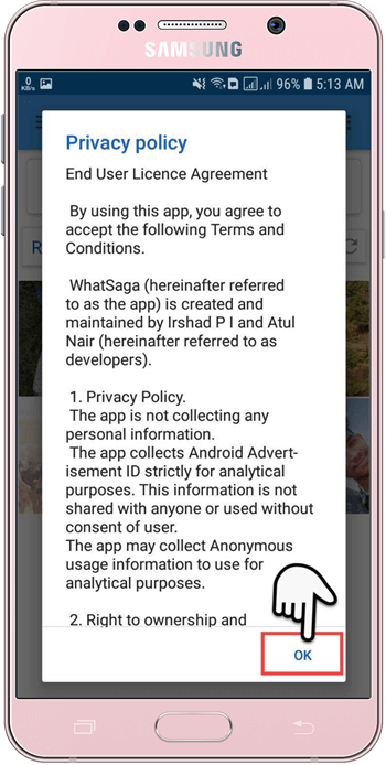 use Whatsaga App step 4