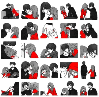 manga couple in love