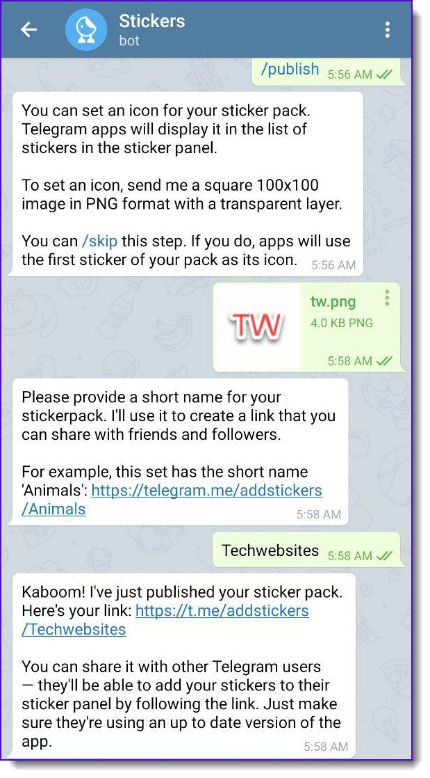 create telegram stickers step 10