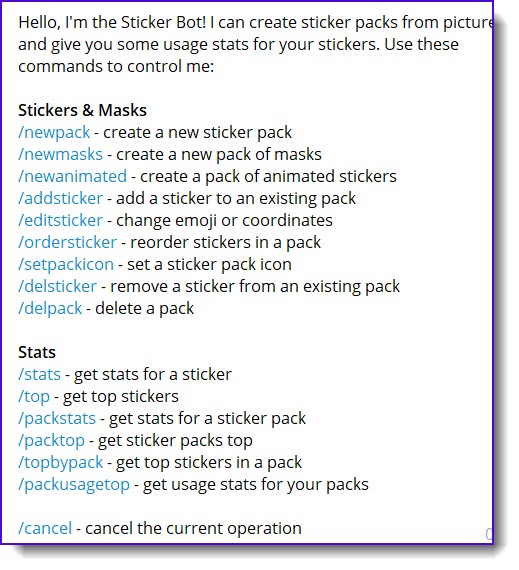 create telegram stickers options