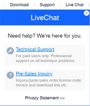 use live chat